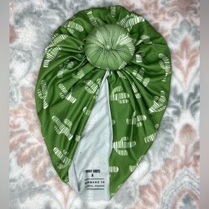 Kids Green Cactus Print Turban